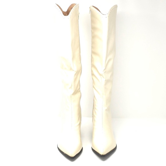 Journee Collection Daria Boots Bone Knee High Comfort Foam Size 9M - Picture 3 of 11